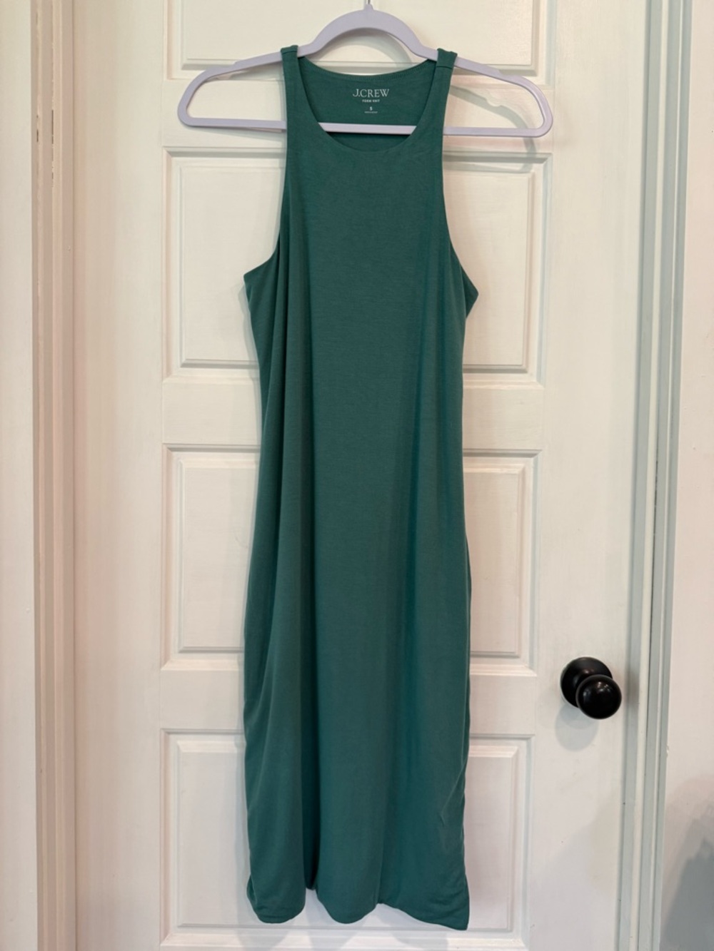 J.Crew FormKnit Tank Dress Teal Green Sleeveless Midi Size Small NWOT